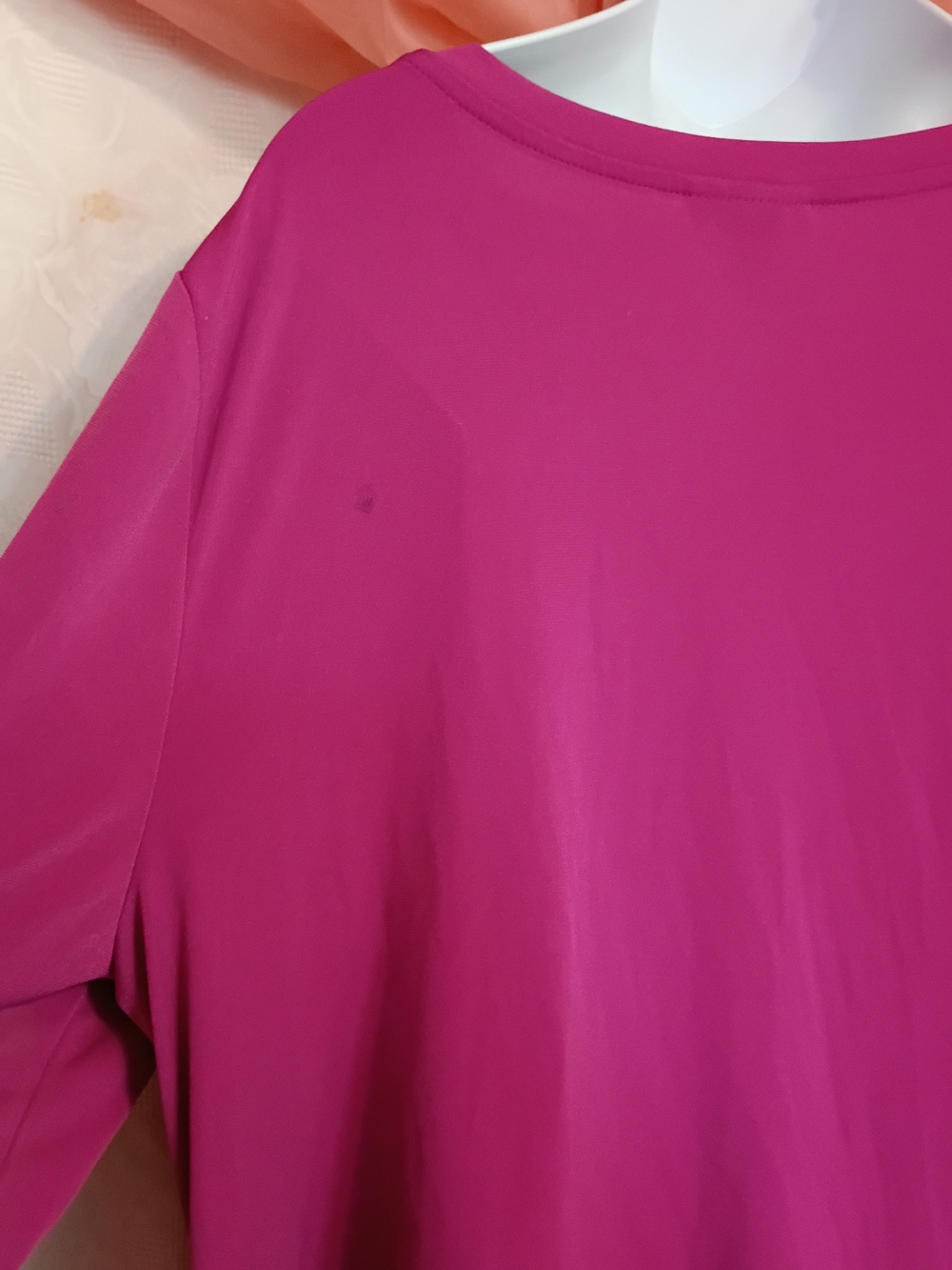 Lane Bryant Magenta Draped Cowl Neck Blouse Az 20W - Picture 6 of 7